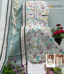 Al Zohaib Az 1430 Luxury Floral Pure Cotton Kurti Set With Designer Dupatta