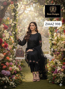 Ziaaz Code 998 Georgette Heavy Embroidery Sequins Work Pakistani Suits