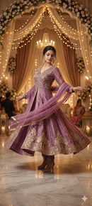 Premium Lavender Wedding Wear Gown