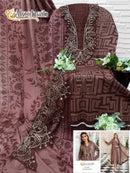 AL Zohaib Az 1454 Pure Cotton With Patched Work Pakistani Suits