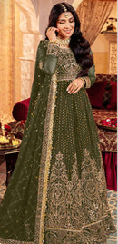 Zaha 10358 B Butterfly Net With Embroidery Work Wedding Wear Pakistani Suits