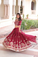 KA 5052 Vichitra Silk Premium Embroidered Wedding Wear Lehenga Choli