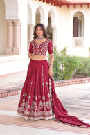 KA 5052 Vichitra Silk Premium Embroidered Wedding Wear Lehenga Choli