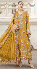 Shree fab SF 5504 01 Heavy Chiffon Embroidery Work Pakistani Suits