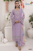 Saniya Trendz Design No 34001 Adan Libaz Pure Cotton Embroidered Work Suits