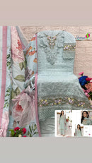 Saniya Trendz Design No 34002 Adan Libaz Pure Cotton Embroidered Work Suits