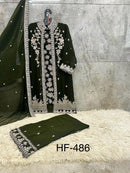 Hoor Tex Hf 486 D Heavy Embroidery Work Pakistani Suits