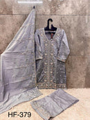 Hoor Tex HF 379 C Luxury Eid Wear Heavy Simar Stitched Pakistani Suit
