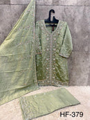 Hoor Tex HF 379 D Luxury Eid Wear Heavy Simar Stitched Pakistani Suit