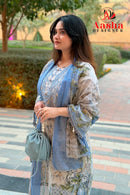 Aasha Designer 1168 Pure Cotton Print With Patch Embroidery Work Pakistani Suits