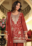 Eba 2395 Sandhiya Chinon With Embroidery Work Traditional Suits