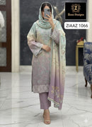 Ziaaz Code 1066 Cambric Cotton Emboridery Work Pakistani Suits