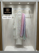Ziaaz Code 1055 B Vertical Kota Cotton Heavy Work Pakistani Outfits