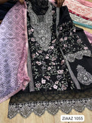 Ziaaz Code 1055 A Vertical Kota Cotton Heavy Work Pakistani Outfits