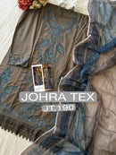 Johra Tex Jt 190 Reyon Cotton Emboridery Worked Pakistani Suits