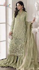 Shree Fabs Sf 5575 D Chiffon Embroidery With Hand Khatli Worked Pakistani Suits