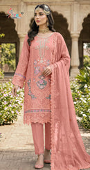 Shree Fabs Sf 5573 B Chiffon Embroidery With Hand Khatli  Worked Pakistani Suits