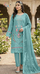 Shree Fabs Sf 5573 A Chiffon Embroidery With Hand Khatli  Worked Pakistani Suits