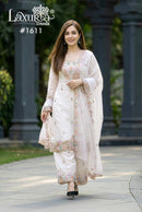 Laxuria Trendz 1611 White Embroidered Pakistani Pakistani Suits