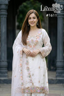Laxuria Trendz 1611 White Embroidered Pakistani Pakistani Suits