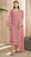 SF 5579 A Chiffon Heavy Embroidery With Hand Khatli Worked Pakistani Suits