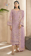 SF 5579 D Chiffon Heavy Embroidery With Hand Khatli Worked Pakistani Suits