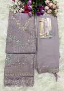 SF 5579 D Chiffon Heavy Embroidery With Hand Khatli Worked Pakistani Suits