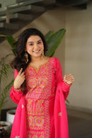 LW 9306 A Designer Embroidered Chinnon Silk Pakistani Suits