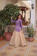 LW 7157 B Designer Maroon Jacquard Jacket Style Lehenga