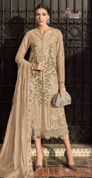 SF 5576 D Chiffon With Heavy Embroidery With Hand Moti Work Pakistani Suitst