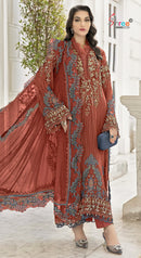 Sf 5535 Chiffon With Heavy Embroidery Worked Eid Special Pakistani Suits