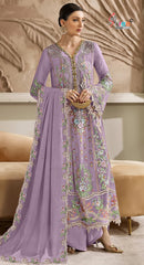 SF 5538 P Chiffon With Embroidery & Hand Khatli Work Pakistani Suits