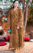 Florent 1056 A Cambric Cotton With Heavy Embroidery Worked Pakistani Suits