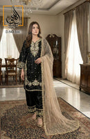Ai Huda 166 D Pure Jimy Cho With Fully Neck Emboridery Cut Work Pakistani Suits