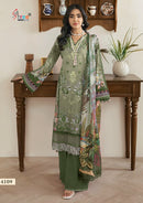 Shree Fabs 4109 Chevron Self Embroidery Work Pakistani Lawn Suits