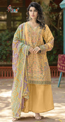 SF 5520 D Heavy Embroidered Work  Chiffon Pakistani Suit