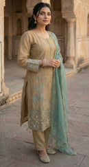 Fepic Rosemeen  6454 A Chiffon  Embroidery Work Pakistani Suit