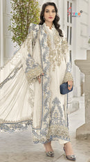 SF 5535 H Heavy Chiffon Embroidered Work Pakistani Suits