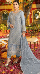 Fepic Rosemeen 1687 A Organza Embroidered With Heavy Handwork Suit