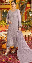 Fepic Rosemeen 1687 B Organza Embroidered With Heavy Handwork Suit