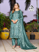 Al Qasr 270 A Heavy Viscouse Gold Crush Embroidery Work Pakistani Suits