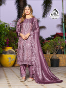 Al Qasr 270 C Heavy Viscouse Gold Crush Embroidery Work Pakistani Suits