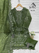 Al Qasr 270 B Heavy Viscouse Gold Crush Embroidery Work Pakistani Suits