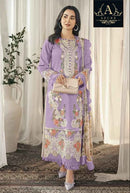 Azure 25001 C Cotton With Chikankari Embroidered Work Pakistani Suit
