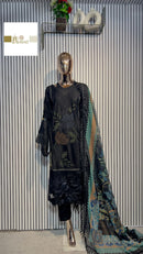 Riwayat 016 B Premium Heavy Exclusive  Gajji Cotton Satin Embroidered Work Pakistani Suit