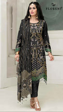 Florent 1063 B Chiffon With Heavy Embroidery Worked Pakistani Suits