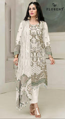 Florent 1063 D Chiffon With Heavy Embroidery Worked Pakistani Suits