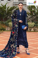 Saniya Trendz 14001  Riyon Cotton Embroidered Work Suit