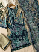 Aasha Designer  1198  Pure Cotton Print With Exclusive Patch Heavy Embroidery Pakistani Suit