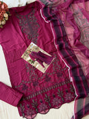 Saniya Trendz 7177 Pure Rayon With Embroidered Work Pakistani Suits